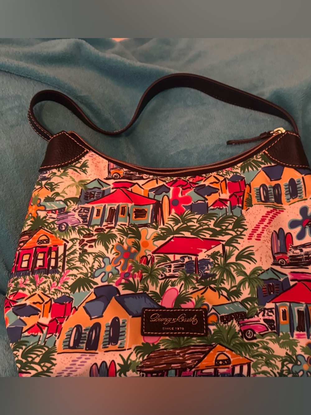 Nylon  Dooney & Bourke Sand Bar Tropical Print Nylon Bag! - Picture 4 of 7